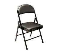 WLH Alexanders Sillas Juego de 2 sillas Plegables de Comedor con cojín Acolchado, for Interior y Exterior, Ideal for casa, Oficina, Boda o Fiesta. Silla de Cocina(Noir)