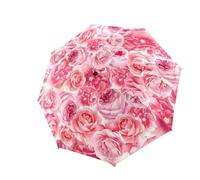 WLIHDB 1 Uds. Paraguas automático elegante rosa Floral for mujer-paraguas plegable retráctil ligero Para Lluvia