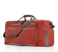 WLIHDB Bolsa De Equipaje PortáTil Bolsa de Lona Viaje Gran Capacidad for Hombre y Mujer, Bolso Deportivo Hombro 85L, Plegable, Oxford, Equipaje Fitness, 2 uds para Escapadas De Fin De Semana(Red)