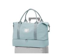 WLIHDB Bolsa De Equipaje PortáTil Bolsa de Viaje for Mujer, Bolsa Deportiva for Gimnasio, Bolso Hombro para Escapadas De Fin De Semana(Light Blue)