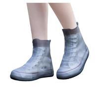 WLIHDB Funda De Silicona Para Zapatos 3 pares de fundas impermeables silicona for zapatos, for botas lluvia, antideslizantes, reutilizables y gruesas for exteriores Para DíAs De Lluvia, Nieve(Grey,M)