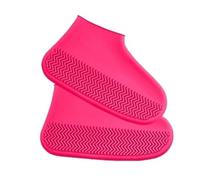 WLIHDB Funda De Silicona Para Zapatos 4 pares de fundas impermeables for zapatos, reutilizables, plegables, antideslizantes, for la lluvia Para DíAs De Lluvia, Nieve(Rose Red,S)