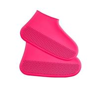 WLIHDB Funda De Silicona Para Zapatos 4 pares de fundas impermeables silicona for zapatos, reutilizables, for exteriores, for la lluvia y for caminar Para DíAs De Lluvia, Nieve(Rose Red,M)