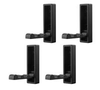 WLIHDB Gancho Oculto 4PCS Folding Wall Hook Towel Coat Stainless For Home And Decoration Kitchen Bathroom Para Casa, Cocina Y BañO(Black)
