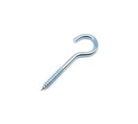 WLIHDB Ganchos De Rosca 10 piezas de lámpara luz for gabinete, planta, cortina, red alambre, perno ojo techo, tornillo en percha, cierre gancho copa OLC Para Casa(C shape blue zinc,Length 60mm)