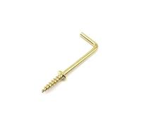 WLIHDB Ganchos De Rosca 10 piezas de lámpara luz for gabinete, planta, cortina, red alambre, perno ojo techo, tornillo en percha, cierre gancho copa OLC Para Casa(L shape golden,Length 25mm)
