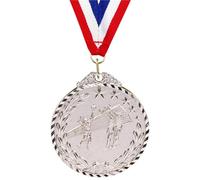 WLIHDB Medallas De Premio 10 medallas de Voleibol con Cinta for el Cuello, Metal, for competiciones para Competiciones Y Eventos Deportivos(Silver)