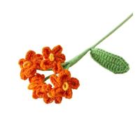 WLIHDB Ramo de Flores de Crochet 2 Piezas de Flores Ganchillo, Punto, Ramo graduación, Artificiales Tejidas a para Cumpleaños, Boda(Color8)