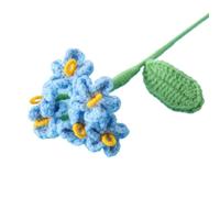 WLIHDB Ramo de Flores de Crochet 2 Piezas de Flores Ganchillo, Punto, Ramo graduación, Artificiales Tejidas a para Cumpleaños, Boda(Color7)