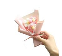 WLIHDB Ramo de Flores de Crochet Mini Ramo de Flores Artificiales Ganchillo, Hecho a Mano, for Fiesta Boda para Cumpleaños, Boda(Color2)