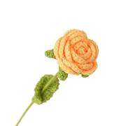 WLIHDB Ramo de Flores de Crochet Ramo de Rosas Flores Tejidas a Mano, 2 Unidades, for decoración del hogar, Boda, Ganchillo para Cumpleaños, Boda(Color4)