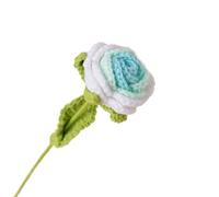 WLIHDB Ramo de Flores de Crochet Ramo de Rosas Flores Tejidas a Mano, 2 Unidades, for decoración del hogar, Boda, Ganchillo para Cumpleaños, Boda(Color10)