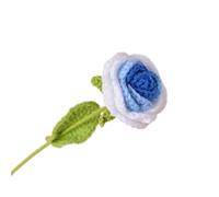 WLIHDB Ramo de Flores de Crochet Ramo de Rosas Flores Tejidas a Mano, 2 Unidades, for decoración del hogar, Boda, Ganchillo para Cumpleaños, Boda(Color13)