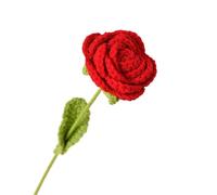 WLIHDB Ramo de Flores de Crochet Ramo de Rosas Flores Tejidas a Mano, 2 Unidades, for decoración del hogar, Boda, Ganchillo para Cumpleaños, Boda(Color6)