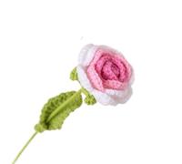 WLIHDB Ramo de Flores de Crochet Ramo de Rosas Flores Tejidas a Mano, 2 Unidades, for decoración del hogar, Boda, Ganchillo para Cumpleaños, Boda(Color8)