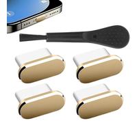 Wlikmjg Tapa USB C - Protector Anti Polvo para Puertos USB con Juego de 4 Unidades | Protector Puerto Tipo C con Cepillo para Tableta Hogar Viajes Exteriores