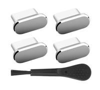 Wlikmjg Tapón Antipolvo USB C | Juego de 4 Protectores Antipolvo | Protector Puerto Tipo C con Cepillo para Tableta Hogar Viajes Exteriores