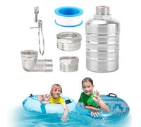 Wlikmjg Válvula De Flotador - Flotador De Acero Inoxidable Para Tanques De Agua De Ganado | Controlador Automático Sin Electricidad Para Estanque, Destilador, Fuente Y Piscina Residencial