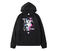 WLIN Anime Glitch Serial Experiments Lain Sudadera con capucha Hombres Street Hip Hop Harajuku Sudadera con capucha suelta Casual Impreso Sudadera con capucha para hombre
