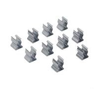 Wlinfetity 10 clips de resorte de terry, tipo abierto, de acero al manganeso, pinzas de herramientas plateadas para garaje, herramientas de cobertizo, escoba, fijación de tubos, 6-28 mm (6 mm)