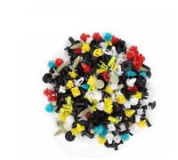 Wlinfetity 100 chinchetas de plástico para carrocería de coche, cierres de remache para molduras de puerta de parachoques, clips de moldeo decorativos compatibles con la mayoría de vehículos