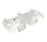 Wlinfetity 4WD para robot de rueda Mecanum Auto Chassis Kit, placa de flexión de metal de aleación de aluminio, accionamiento omnidireccional para proyectos educativos Arduino DIY (A)