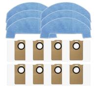 Wlinfetity 6 toallitas y 8 bolsas para aspiradora Trouver E10, Liectroux M70 Pro y MONSGA MS1 MAX de microfibra con cierre fuerte para mascotas