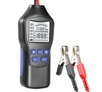 Wlinfetity Comprobador de batería inteligente para vehículos eléctricos y de gas, dispositivo de diagnóstico con pantalla LCD para comprobar el voltaje, la resistencia interna y la capacidad (A)