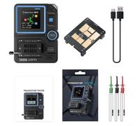 Wlinfetity Comprobador de transistores LCR-P1 con pantalla a color de 1,44 pulgadas, medidor LCR ESR para diodo, resistencia de capacidad de triodo, MOSFET NPN PNP, exportación de datos por USB, 300