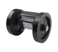 Wlinfetity Contador mecánico de longitud con ruedas dobles, 5 dígitos, 0-9999,9 m, para maquinaria textil Z96-F, indicador LED, botón de reinicio, metal/plástico