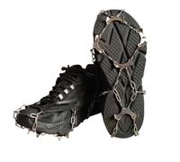 Wlinfetity Crampones de senderismo para nieve con 18 dientes, tacos de hielo antideslizantes para actividades al aire libre, dispositivos de tracción ligeros de calzado de escalada para hombres, se