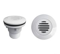 Wlinfetity Cubierta de colector de aspiración de piscina de ABS, tapa combinada para desagüe de suelo y conexión a la pared, pieza de repuesto blanca para tratamiento de agua de piscina y spa