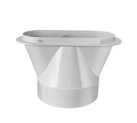 Wlinfetity Deflector de sellado de ventana con interfaz de boquilla plana para conducto de escape de 13 cm, color blanco puro