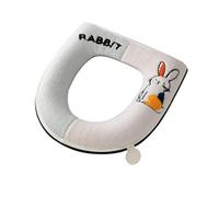 Wlinfetity Funda de asiento de inodoro de terciopelo, lavable, reutilizable, gruesa y cálida acolchada para asientos estándar (37 x 43 cm), color negro, azul y verde