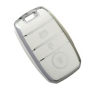 Wlinfetity Funda para llave de coche para Kia Rio 5 Sportage Ceed Cerato Sorento Optima K3 KX3 K4 K5 Picanto - Carcasa de TPU negra y blanca, compatible con llaves Kia