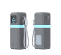 Wlinfetity Funda protectora de silicona para banco de energía UGREEN 200 W, funda antideslizante para modelo de 25000 mAh, protección contra golpes con acceso a puertos y botones, negro, diseño