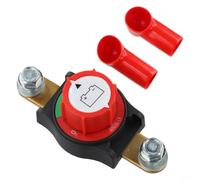 Wlinfetity Interruptor de separación de batería de polo lateral para Marine, RV, barco y para ATV, CC 12-48 V, con perno de cobre estañado para interrupción de la corriente segura y fácil montaje