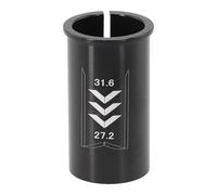 Wlinfetity Juego reductor de bujes de aleación de aluminio para tija de sillín de bicicleta, para conversión de 28,6 mm, 30,4 mm, 30,8 mm, 31,6 mm a 27,2 mm, negro, 60 mm