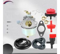 Wlinfetity Kit de carburador para maquinaria de jardín, carburador con manguera de combustible, filtro de combustible y bomba de imprimación, aluminio y plástico, orificio de montaje de 7,5-4 mm para