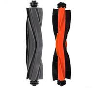 Wlinfetity Kit de cepillo principal de repuesto compatible con XIAOMI para robot aspirador MIJIA M40/D110CN, rodillo de nailon de goma en forma de V para limpieza de pelo de mascotas y alfombras, 2