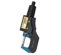 Wlinfetity Micrómetro digital con pantalla LCD, 0,001 mm para resolución, herramienta de medición de precisión de metal para mecánica y fabricación de moldes, medidor industrial robusto (negro) (0-25