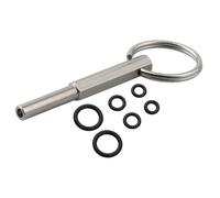 Wlinfetity Tornillos de cabeza ovalada, herramienta de reparación de cafetera, compatible con máquinas Krups, Orchestro y Siciliana, llave de seguridad de acero inoxidable con 6 anillos de goma