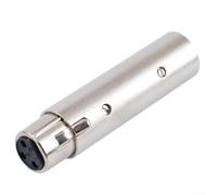 Wlinfetity XLR 3 pines a 5 pines para adaptador DMX carcasa de metal XLR de 3 pines (3 pines hembra a 5 pines macho)