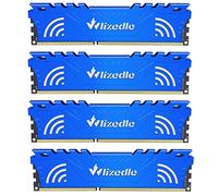 Wlizedle DDR3 32GB Kit (4x8GB) Memoria RAM 1333MHz CL9 UDIMM, Memória de Computador PC3-10600 240-Pin 1,5V Non-ECC 2Rx8 Módulo de RAM Upgrade para Ordenador de Sobremesa(Azul)