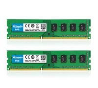 Wlizedle RAM 16GB Kit (2x8GB) DDR3L / DDR3 1600MHz CL11 UDIMM PC3L-12800 / PC3-12800 240-Pin 1.5V Non-ECC Unbuffered 2Rx8 Dual Rank Upgrade Computador Memória (Verde)