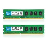 Wlizedle RAM 8GB Kit (2x4GB) DDR3L / DDR3 1600MHz CL11 UDIMM PC3L-12800 / PC3-12800 240-Pin 1.5V Non-ECC Unbuffered 2Rx8 Dual Rank Upgrade Computador Memória (Verde)