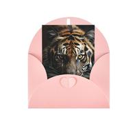 WLKSNBVD Tarjeta de felicitación con sobres, diseño de tigre en la oscuridad, tarjeta de 4 x 6 pulgadas, tarjetas de notas en blanco para cumpleaños, baby shower, felicitaciones, bodas, tarjetas de