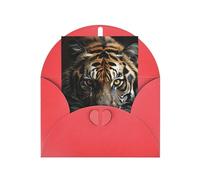 WLKSNBVD Tarjeta de felicitación con sobres, diseño de tigre en la oscuridad, tarjeta de 4 x 6 pulgadas, tarjetas de notas en blanco para cumpleaños, baby shower, felicitaciones, bodas, tarjetas de