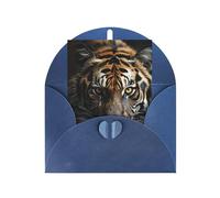 WLKSNBVD Tarjeta de felicitación con sobres, diseño de tigre en la oscuridad, tarjeta de 4 x 6 pulgadas, tarjetas de notas en blanco para cumpleaños, baby shower, felicitaciones, bodas, tarjetas de