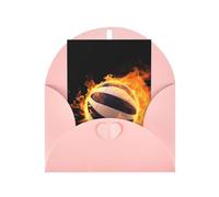 WLKSNBVD Tarjeta de felicitación con sobres, imágenes de voleibol ardiendo, tarjeta de 4 x 6 pulgadas, tarjetas de notas en blanco para cumpleaños, baby shower, felicitaciones, boda, tarjetas de